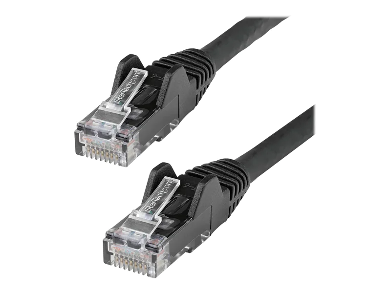 StarTech 15m Netzwerkkabel CAT6 - LSZH(weniger Rauch, Halogenfrei) - 10Gbit 650MHz 100W POE RJ45 U/UTP LAN-Patch Kabel - Schwarz, ETL Zertifizierung, 24AWG, Installationskabel (N6LPATCH15MBK) - Patch-Kabel - RJ-45 (M) zu RJ-45 (M) - 15 m - 6 mm - UTP - CA
