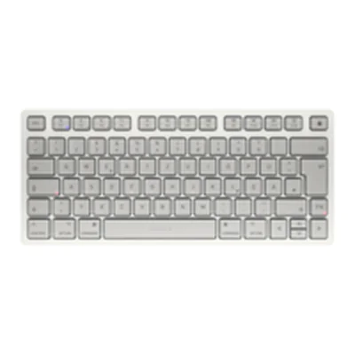CHERRY KW 7100 Mini - Tastatur - for MAC - 75% - compact - kabellos - Bluetooth 5.1 - QWERTZ - Deutsch - Tastenschalter: CHERRY SX - Mondlichtweiß - plastikfreie Verpackung