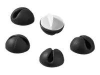goobay - Kabelklammer - Schwarz (Packung mit 5)
