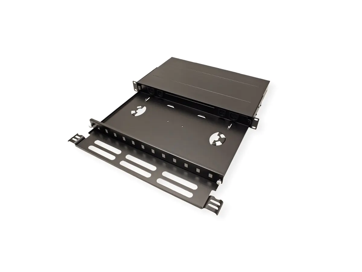 ROLINE Leeres Keystone-Patchpanel - Rack montierbar - Schwarz - 1U - 48.3 cm (19")