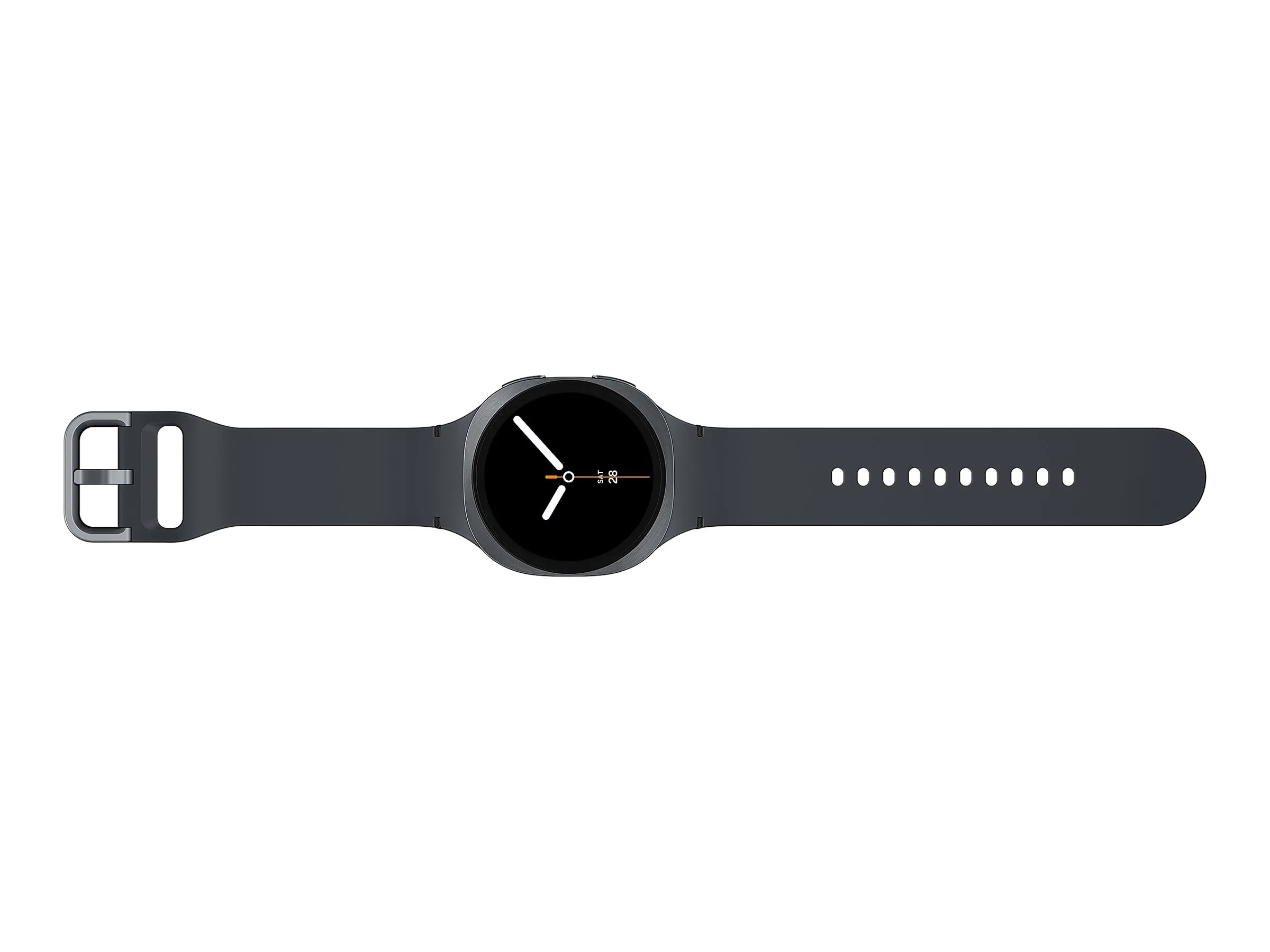 Samsung Galaxy Watch8 - 40 mm - Carbon-Schwarz - intelligente Uhr mit Sportband - Gummi - Graphit - Bandgröße: S/M - Anzeige 3.4 cm (1.34") - 32 GB - NFC, Bluetooth, Wi-Fi - 30 g