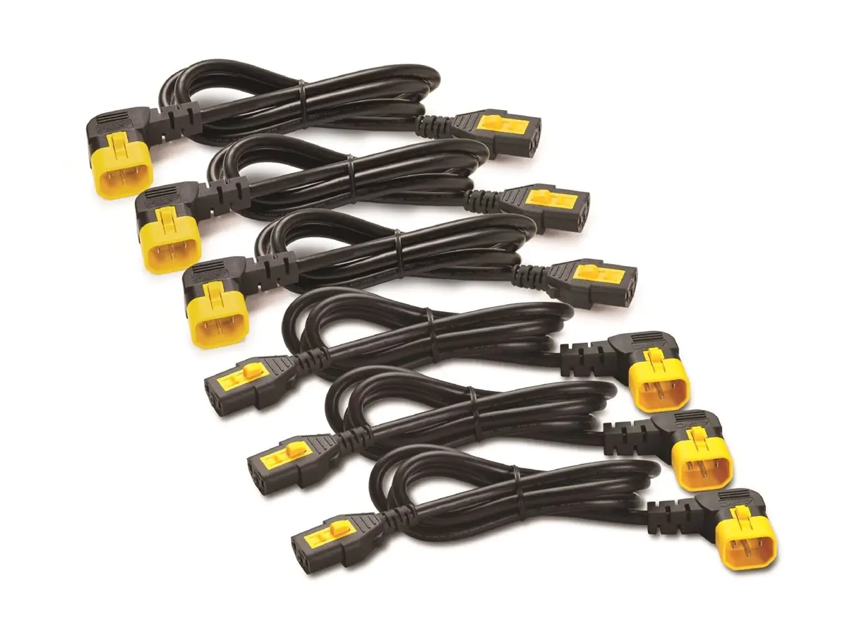 APC - Stromkabel - IEC 60320 C13 bis IEC 60320 C14 - 10 A - 1.83 m - 90° Stecker - Schwarz - weltweit - für P/N: SCL500RMI1UC, SCL500RMI1UNC, SMTL750RMI2UC, SRT1500RMXLI, SRT1500XLI, SRT2200XLI-KR