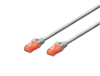 DIGITUS CAT 6 U/UTP Patchkabel, 0,5 m, Grau, LSZH DK-1617-005
