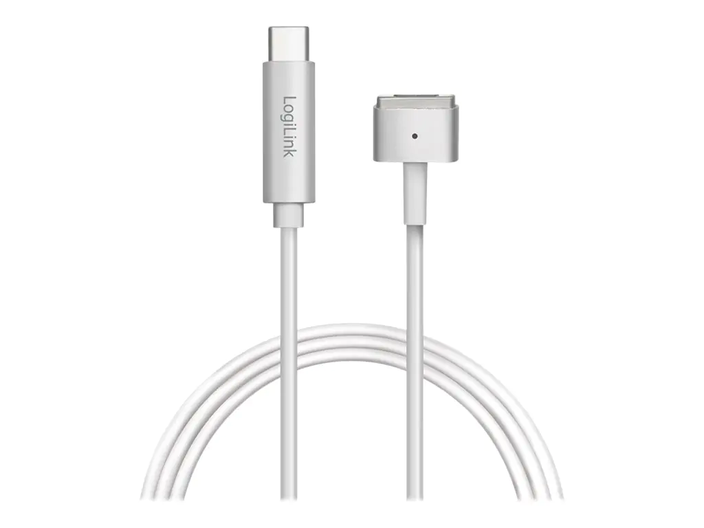 LogiLink - USB-Kabel - 24 pin USB-C (M) zu MagSafe 2 (M) - 1.8 m - Silber - für Apple MacBook Air (Early 2014, Early 2015, Mid 2012, Mid 2013, Mid 2014); MacBook Pro (Early 2013, Early 2015, Late 2012, Late 2013, Mid 2014, Mid 2015)