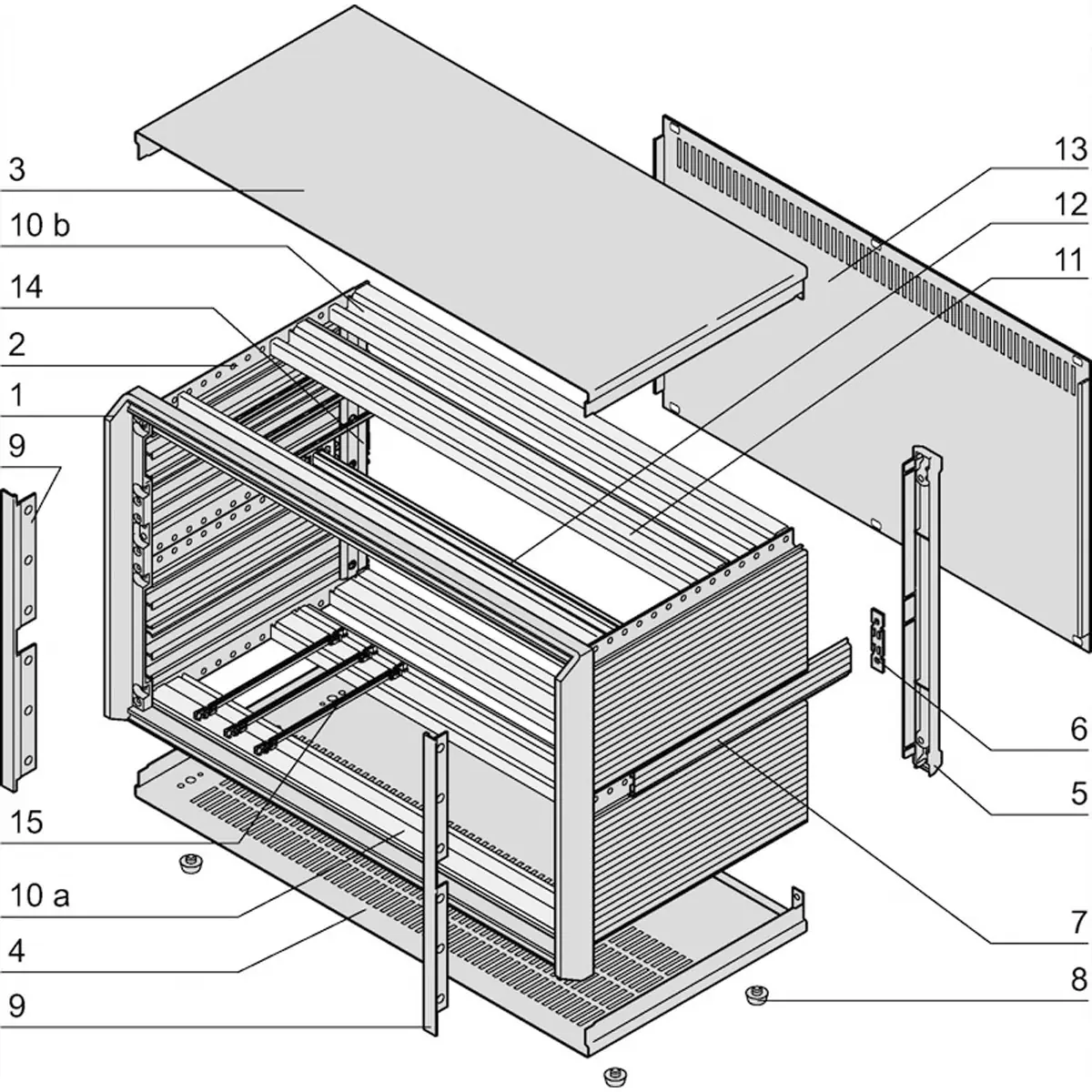 SCHROFF Komplettgehäuse, EMV-geschirmt - PROPAC PRO GEH.3HE 84TE 266T (24576109) - SCHROFF Komplettgehäuse
