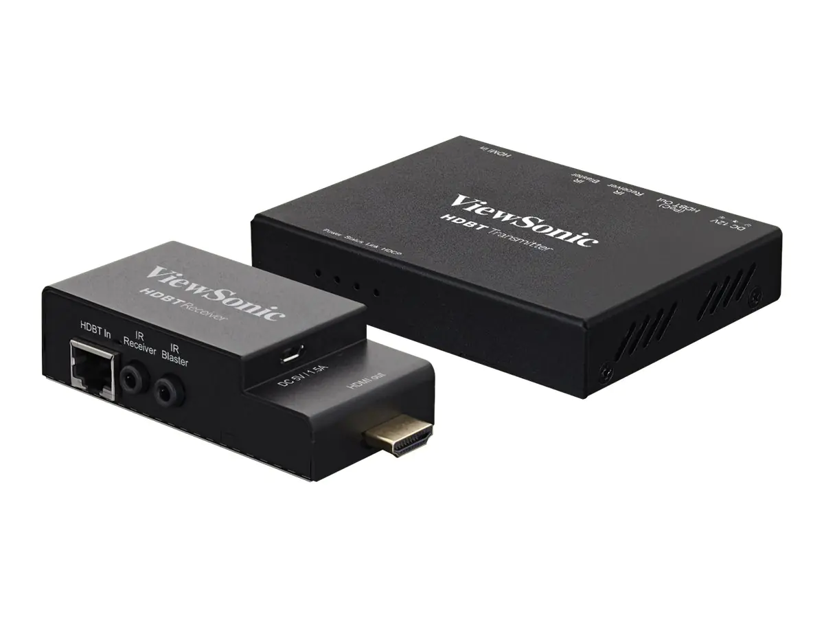 ViewSonic HB10B - Kit - Video-/Audio-/Infrarot-Übertrager - HDBaseT - bis zu 70.1 m - für ViewSonic LS625, LS700, PG700, PG706, PS501, PS600, PX701, PX703, PX706, PX727, X10, X100