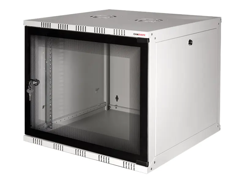 LogiLink W15A54G, Wandmontiertes Regal, 15U, 50 kg, Sperrschloss, Grau