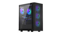 Endorfy Ventum 200 ARGB - Mid tower - ATX - Seitenteil mit Fenster (gehärtetes Glas) - keine Spannungsversorgung (ATX) - Schwarz - USB/Audio