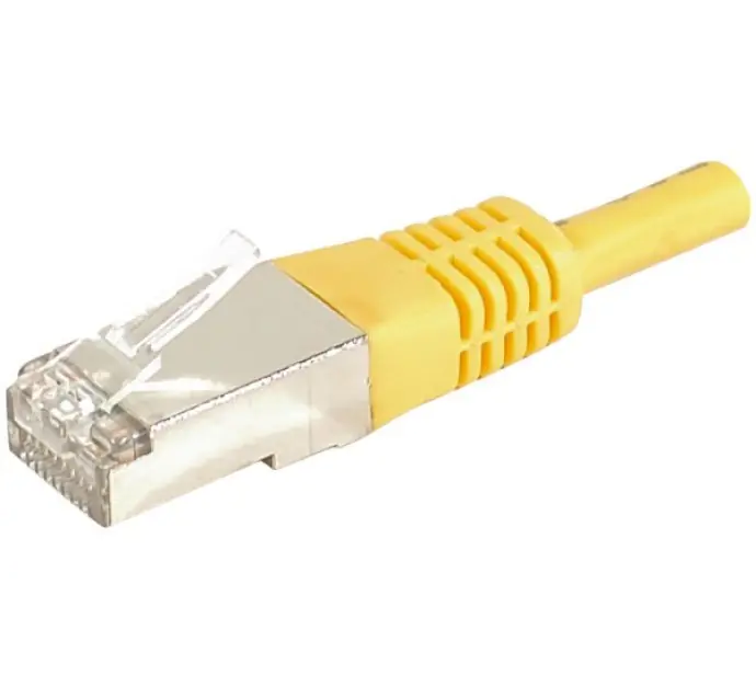 Dexlan - Patch-Kabel - RJ-45 (M) zu RJ-45 (M) - 15 cm - Foiled Unshielded Twisted Pair (F/UTP) - CAT 6a - verseilt - Gelb