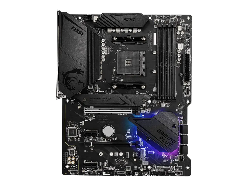 MSI MPG B550 GAMING PLUS - Motherboard - ATX - Socket AM4 - AMD B550 Chipsatz - USB-C Gen2, USB-C Gen1, USB 3.2 Gen 1, USB 3.2 Gen 2 - Gigabit LAN - Onboard-Grafik (CPU erforderlich) - HD Audio (8-Kanal)