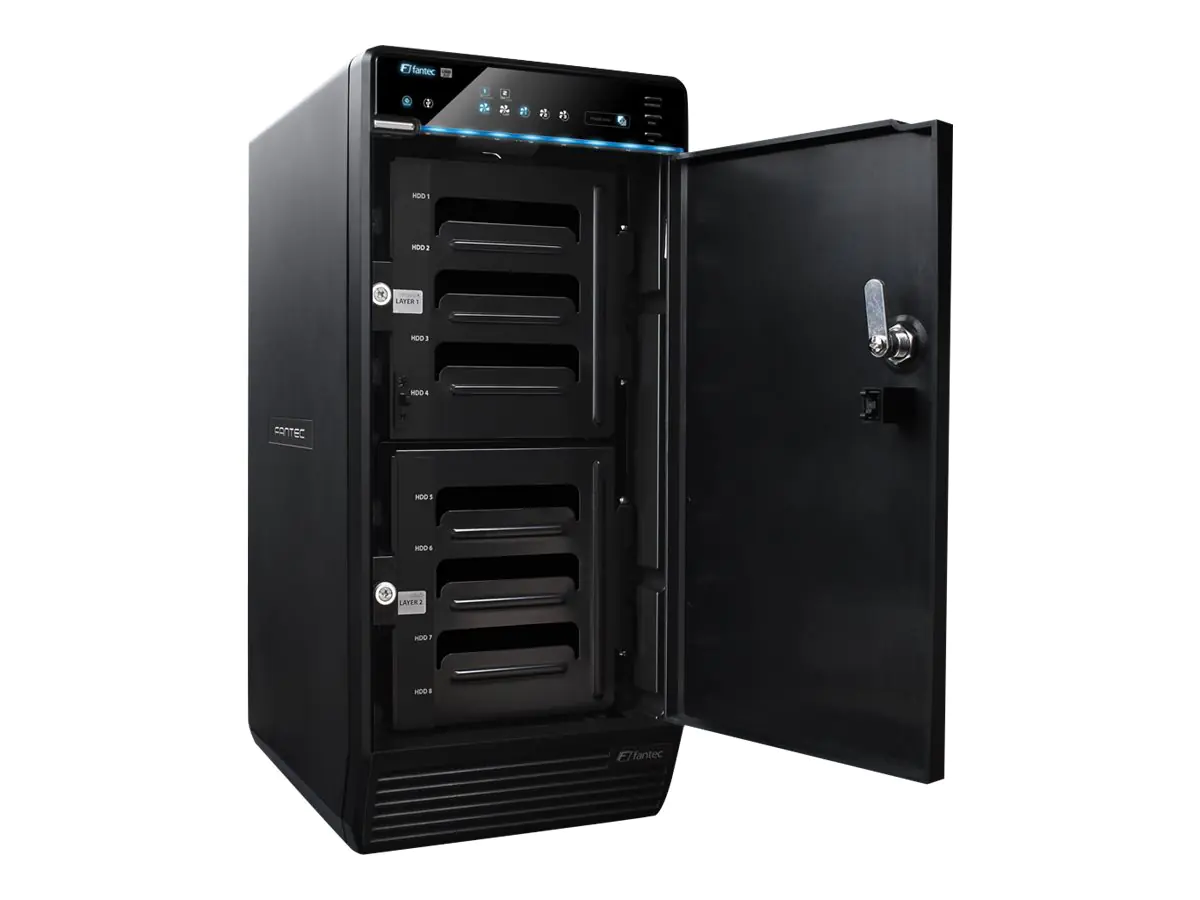 Fantec QB-X8US3-6G - Festplatten-Array - 0 GB - 8 Schächte (SATA-600) - SATA 3Gb/s, USB 3.0 (extern)
