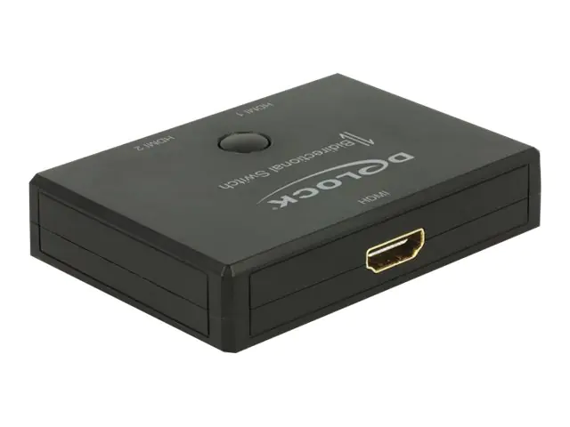 DeLock HDMI 2 - 1 Switch bidirectional 4K 60 Hz - Video/Audio-Schalter - 2 x HDMI - Desktop