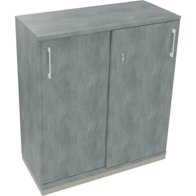 Schiebetürenschrank 3OH B1000xT442xH1133mm si/Beton hell