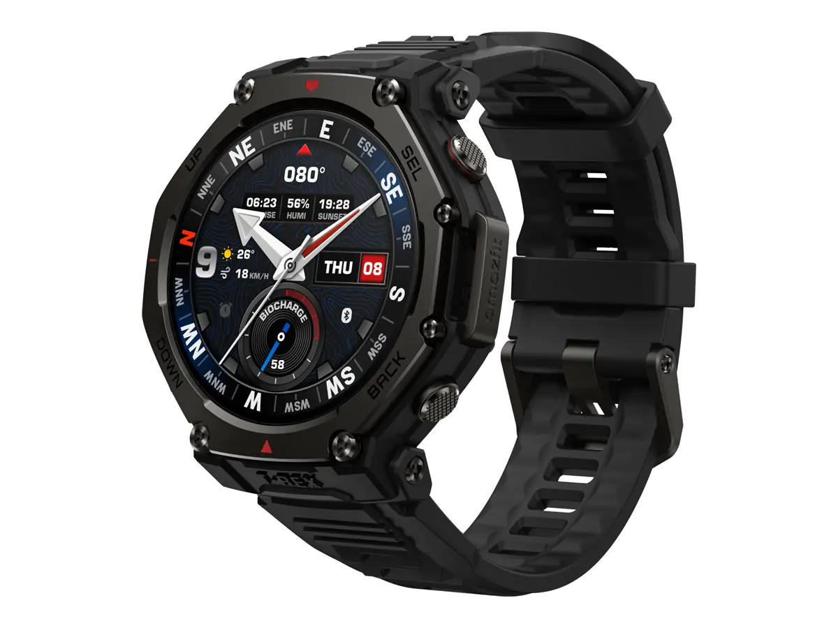 Amazfit T-Rex 3 Pro - 44 mm - intelligente Uhr mit Riemen - Silikon - Handgelenkgröße: 140-205