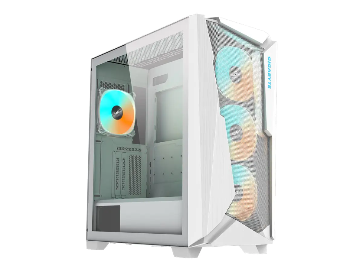 Gigabyte GB-C301GW-TYPE-C-V2 Midi Towe, Midi Tower, PC, Weiß, ATX, EATX, micro ATX, Mini-ITX, Glas, Kunststoff, Stahl, Gaming C301GW V2
