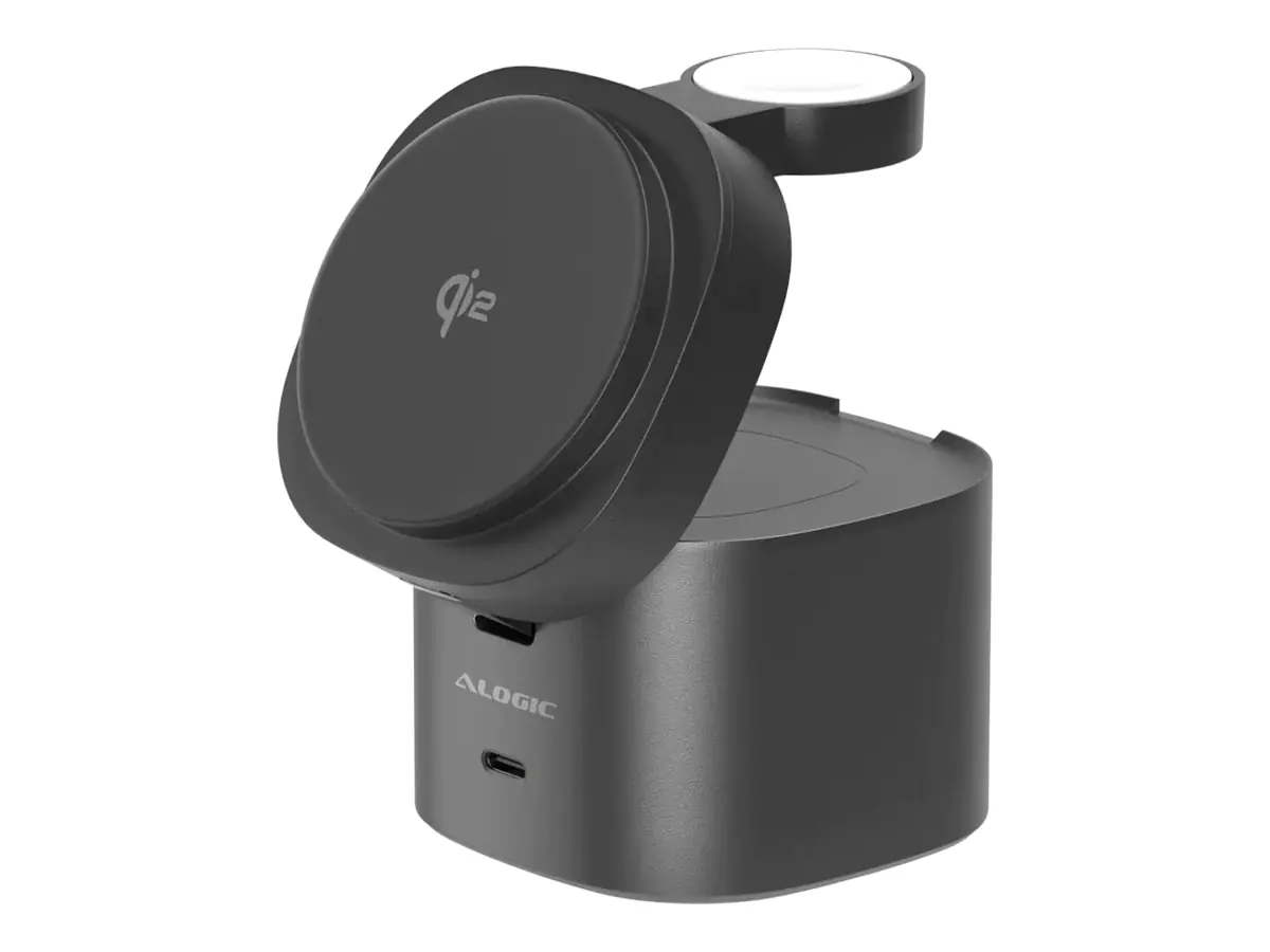 Alogic PowerPod - Kabelloses Ladegerät - 4-in-1, Qi2 - 30 watt - 3 A (USB-C)