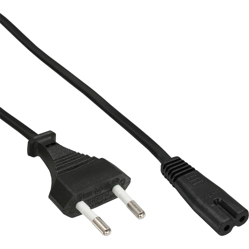 InLine 70er B-Pack Netzkabel - Netzstecker / Euro 8 C7 Stecker - 1,5m B-16654S