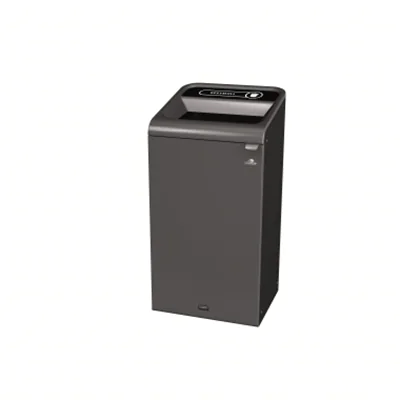 Rubbermaid Abfallsammelsystem 49,5 x 97,5 x 48,9 cm (B x H x T) 87l 1 Sortierfach Stahl, verzinkt grau/schwarz