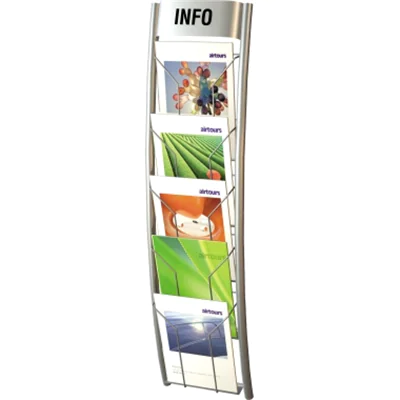 Kerkmann Wand-Prospekthalter Filio II 6980 5Fächer silber