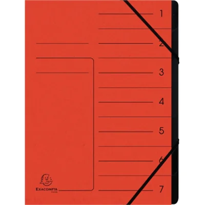Exacompta 540705E, Project folder, A4, Karton, Rot, 355 g/m², Gummiband