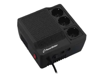 PowerWalker AVR 1200 - Automatische Spannungsregulierung - Wechselstrom 220/230/240 V - 720 Watt - 1200 VA - Ausgangsanschlüsse: 3 - Schwarz