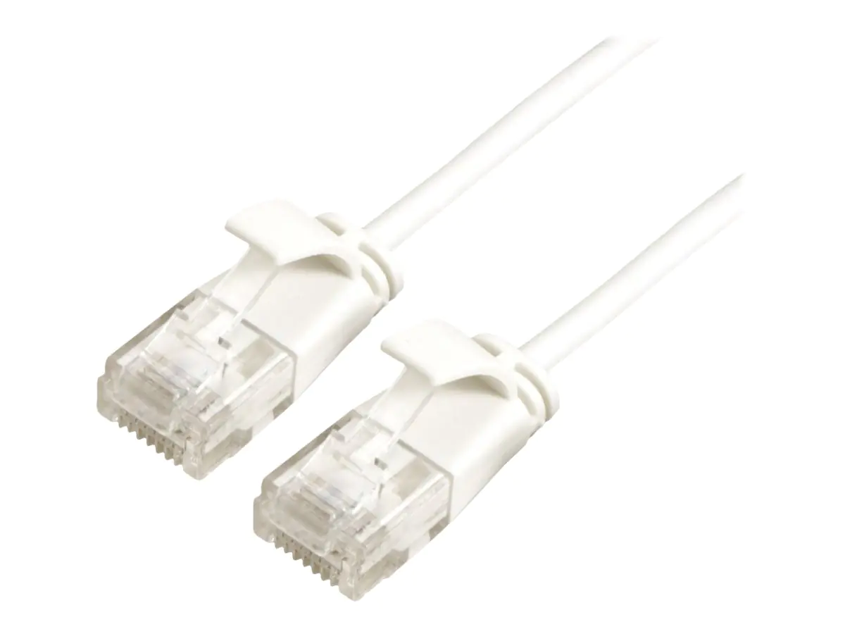 Roline Green - Patch-Kabel - RJ-45 (M) zu RJ-45 (M) - 30 cm - U/UTP, nicht abgeschirmt - CAT 6a - halogenfrei, geformt, ohne Haken - weiß, RAL 9003