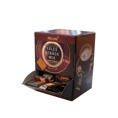 Hellma Gebäckmischung Edles Gebäck Mix Karamell, Vanille Spender 125 x 3,5 g/Pack.
