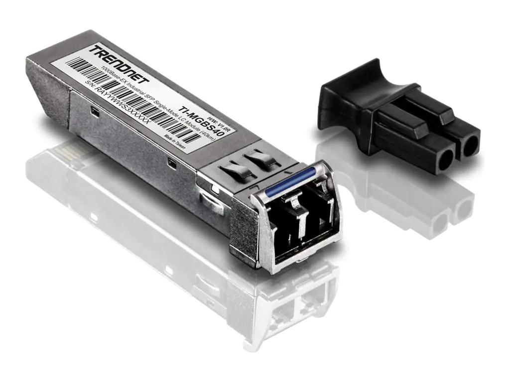 TRENDnet TI-MGBS40 - SFP (Mini-GBIC)-Transceiver-Modul - GigE - 1000Base-LX - LC Single-Modus - bis zu 10 km - 1310 nm