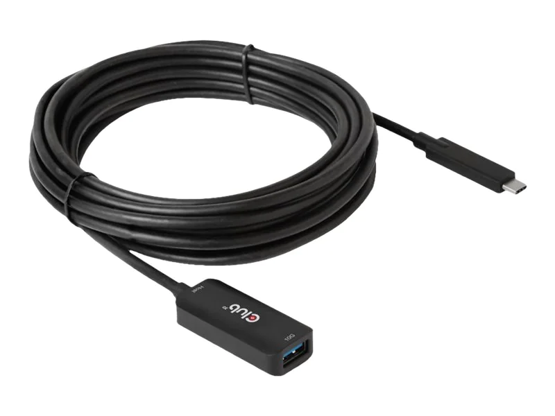 Club 3D - USB-Verlängerungskabel - 24 pin USB-C (M) zu USB Typ A (W) - USB 3.1 Gen 2 - 900 mA - 5 m - USB-Strom, bi-direktional