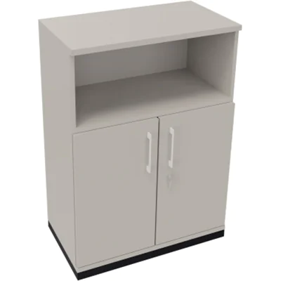 Kombischrank 2OH Tür 1OH Regal B800xT442xH1133mm an/Lichtgrau