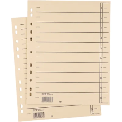 Soennecken Trennblatt oeco DIN A4 Recyclingkarton chamois schwarz 100 St./Pack.