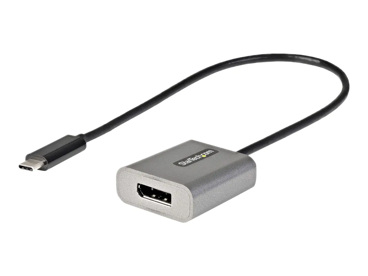StarTech USB-C auf DisplayPort Adapter - 8K/4K 60Hz USB-C zu DisplayPort 1.4-Adapter Dongle - USB-Type-C auf DP Monitor Videokonverter - Funktioniert mit Thunderbolt 3 - 30cm Kabel (CDP2DPEC) - Videoadapter - 24 pin USB-C (M) zu DisplayPort (W) - Thunderb