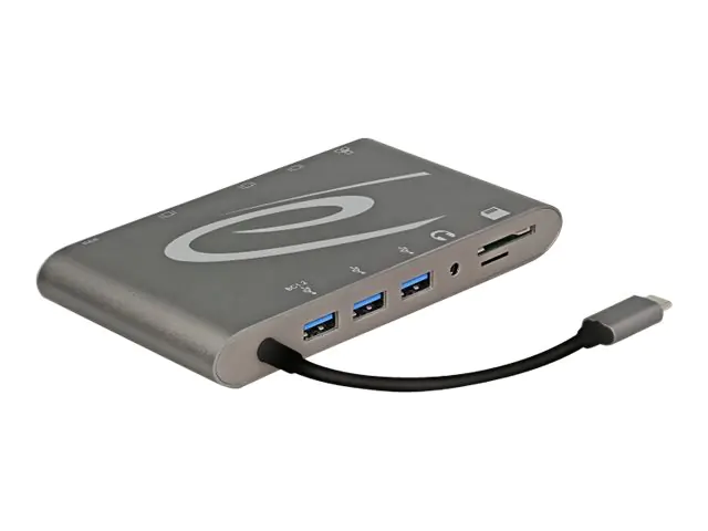 Delock USB Type-C 3.1 Docking Station 4K - Dockingstation - USB-C 3.1 / Thunderbolt 3 - VGA, HDMI, Mini DP - 1GbE