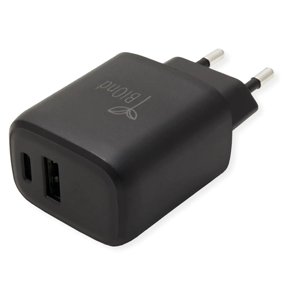 BIOnd Netzteil - 20 Watt - 3 A - PD, Quick Charge 3.0 - 2 Ausgabeanschlussstellen (USB, 24 pin USB-C