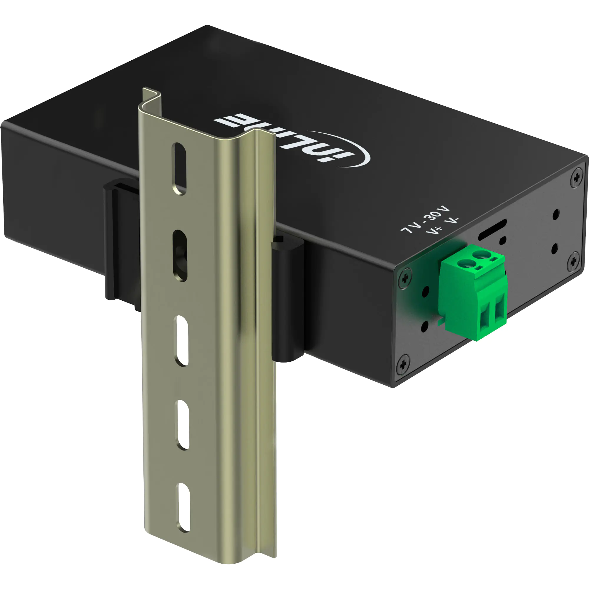 InLine USB 3.2 Gen.1 Industrie-Hub - 4 Port - Aluminiumgehäuse - mit Netzteil
