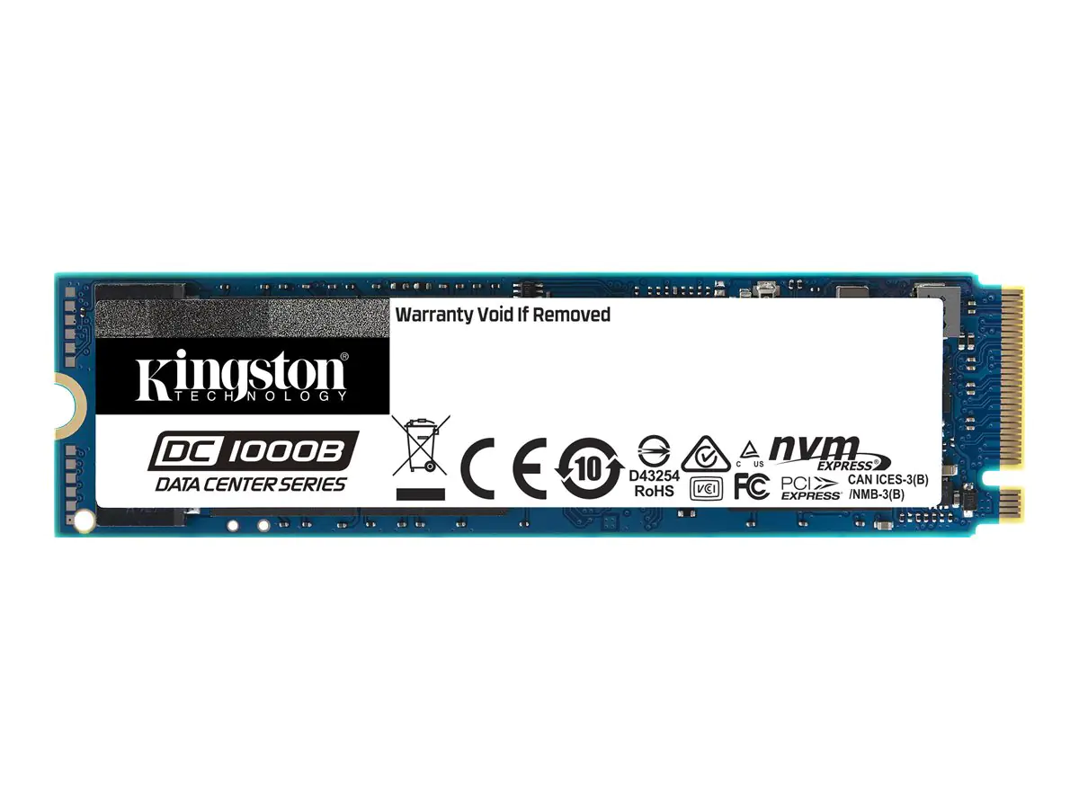Kingston Data Center DC1000B - SSD - verschlüsselt - 240 GB - intern - M.2 2280 - PCIe 3.0 x4 (NVMe) - 256-Bit-AES - Self-Encrypting Drive (SED)