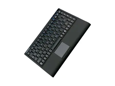 Keysonic ACK-540U+ - Tastatur - mit Touchpad - USB - QWERTY - GB - Tastenschalter: X-Type - Schwarz