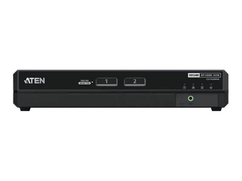 ATEN CS1142DPH4 - KVM-/Audio-Switch - 5K, DisplayPort/HDMI Single/Dual Display, Universal,