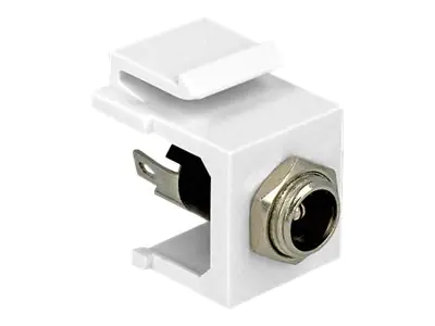 Delock Keystone module - Modulare Eingabe - DC-Stromversorgungsbuchse 5,5 mm (ID: 2,5 mm) - weiß
