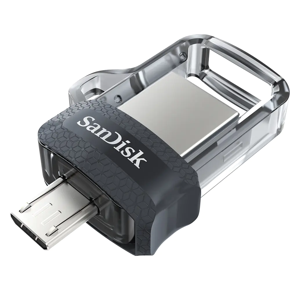 SanDisk Ultra Dual M3.0 - USB-Flash-Laufwerk - 16 GB - USB 3.0 / micro USB