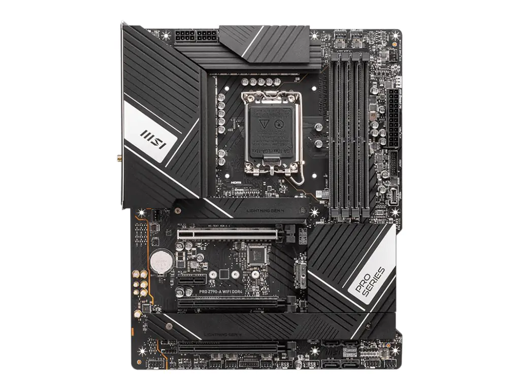 MSI PRO Z790-A WIFI DDR4 - Motherboard - ATX - LGA1700-Sockel - Z790 Chipsatz - USB-C Gen2, USB 3.2 Gen 1, USB 3.2 Gen 2, USB-C Gen 2x2 - 2.5 Gigabit LAN, Wi-Fi 6, Bluetooth - Onboard-Grafik (CPU erforderlich) - High Definition Audio (7.1-Channel)