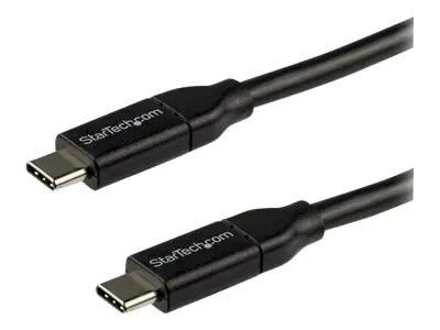 StarTech USB-C auf USB-C Kabel mit 5A Power Delivery - St/St - 3m - USB 2.0 - USB-IF zertifiziert - USB Typ C Kabel - USB-Kabel - 24 pin USB-C (M) zu 24 pin USB-C (M) - Thunderbolt 3 / USB 2.0 - 5 A - 3 m - Schwarz