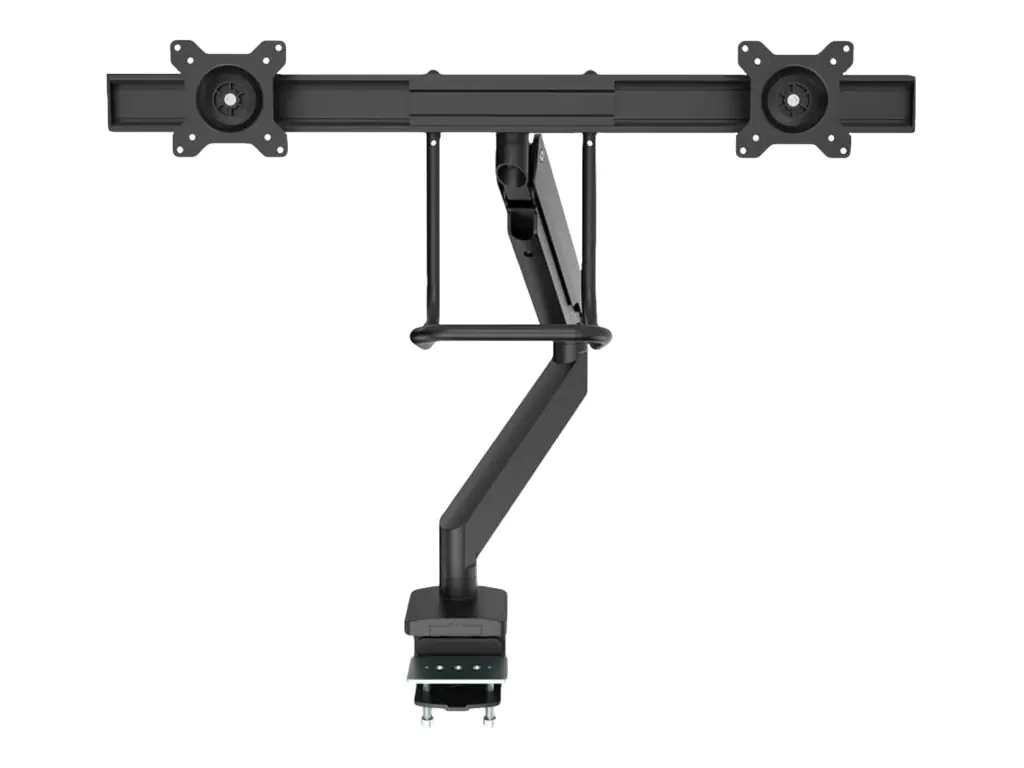 Fellowes Eppa - Befestigungskit (Spannbefestigung für Tisch, Tischplattenbohrung, 2 Gasfedern, 2 Monitorarme, 2 VESA-Platten) - für 2 Monitore - Schwarz - Bildschirmgröße: bis zu 81,3 cm (bis zu 32 Zoll) - Tischmontage