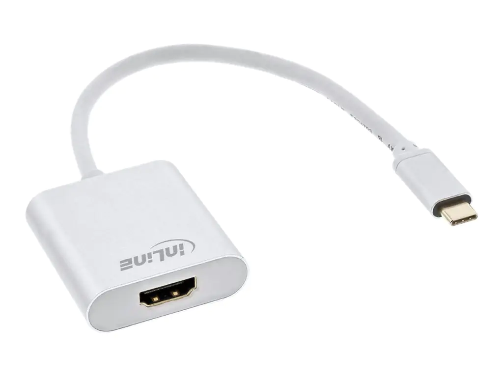InLine - Externer Videoadapter - USB-C - HDMI - Silber