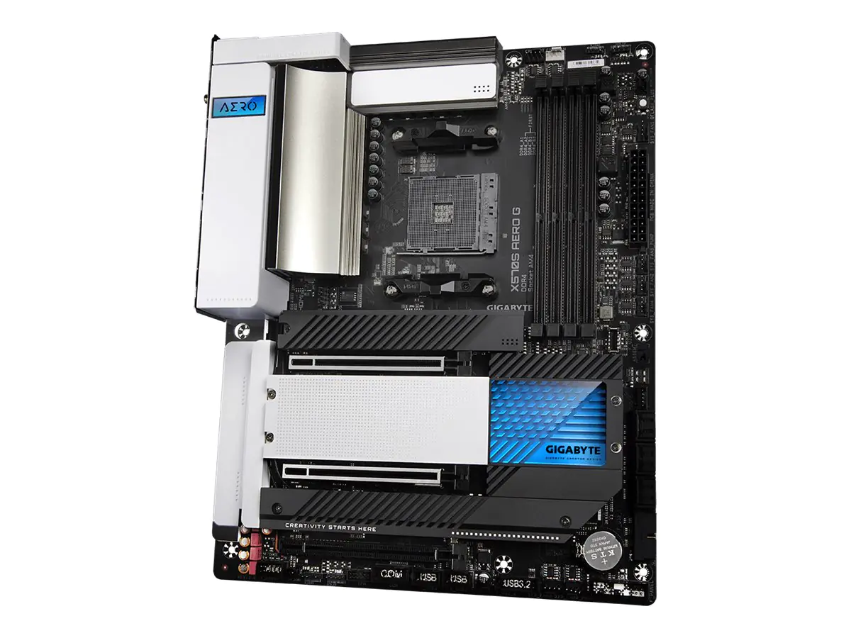 Gigabyte X570S AERO G - 1.0 - Motherboard - ATX - Socket AM4 - AMD X570 Chipsatz - USB-C Gen1, USB 3.2 Gen 1, USB-C Gen 2x2, USB 3.2 Gen 2, USB-C Gen2 - 2.5 Gigabit LAN, Wi-Fi 6, Bluetooth - Onboard-Grafik (CPU erforderlich) - HD Audio (8-Kanal)
