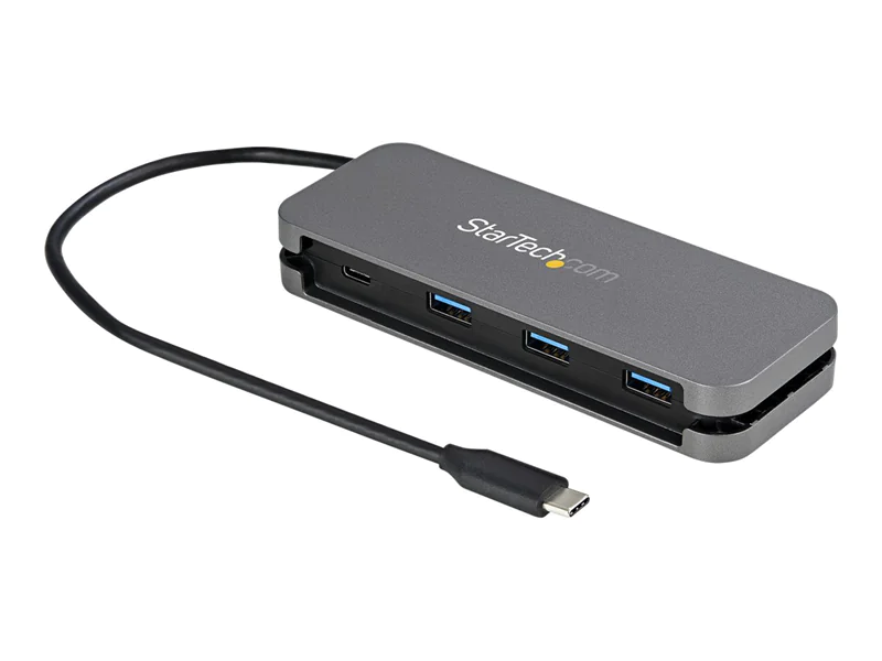 StarTech 4 Port USB-C-Hub - 3x USB-A/1x USB-C - 5Gbit/s USB 3.0 Typ-C Hub (3.2/3.1 Gen 1) - Busbetrieben - Tragbarer USB-C auf USB-A Adapter Hub - 28,5cm Kabel integirertes Host-Kabel (HB30CM3A1CB) - Hub - 3 x USB 3.2 Gen 1 + 1 x USB-C 3.2 Gen 1 - Desktop