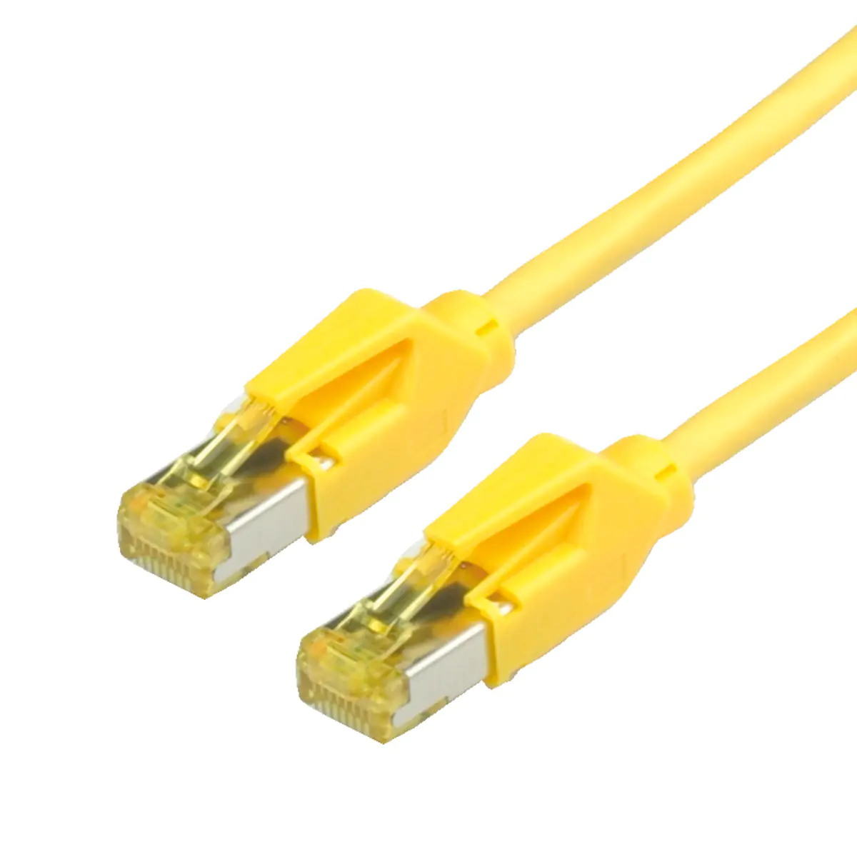 Draka UC900 SS27 - Patch-Kabel - RJ-45 (M) bis RJ-45 (M) - 15 m - SFTP, PiMF - CAT 6a - halogenfrei, ohne Haken - Gelb