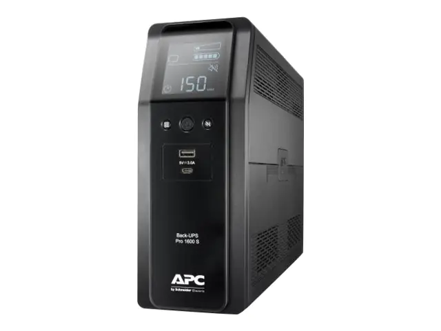 APC Back-UPS Pro BR1600SI - USV - Wechselstrom 220-240 V - 960 Watt - 1600 VA - 260 Wh - USB - Ausgangsanschlüsse: 8 - Schwarz