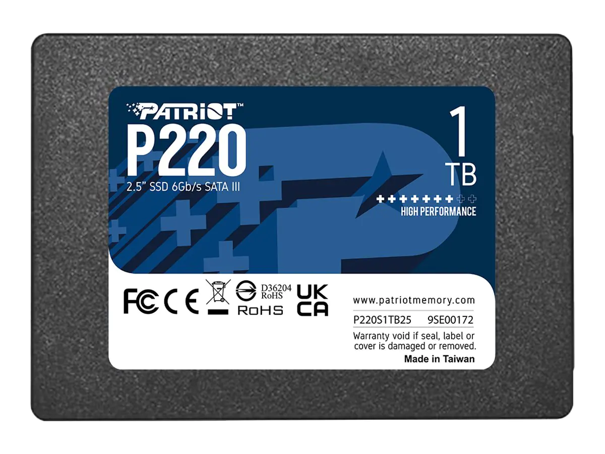 Patriot P220 - SSD - 1 TB - intern - 2.5" (6.4 cm) - SATA 3Gb/s