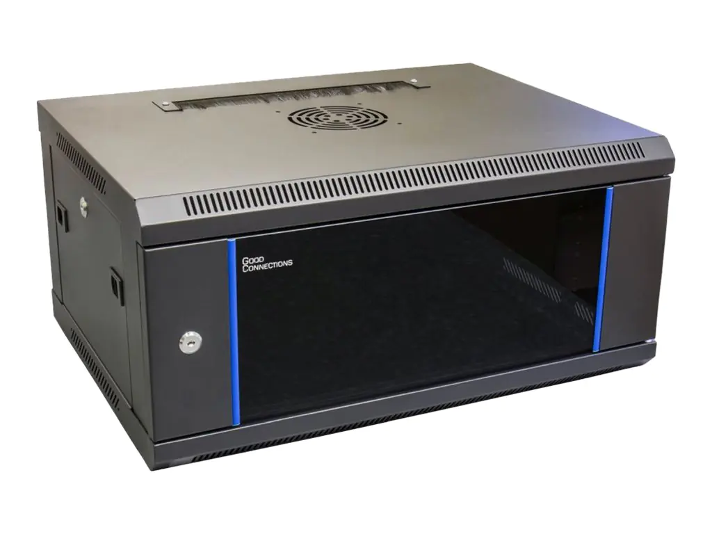 Good Connections Schrank Netzwerkschrank - RAL 9005, Deep Black - 4U - 48.3 cm (19")